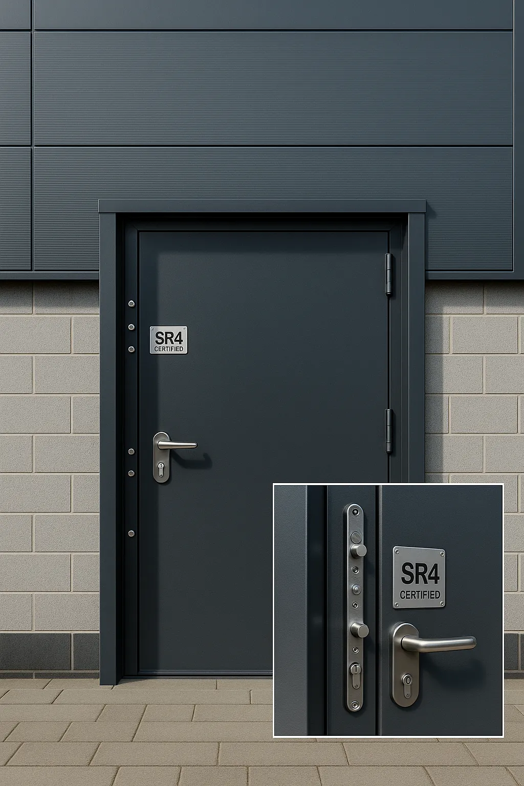security  rated  steel  doors case study - successful steel doors project in Enniskillen by verified UK suppliers